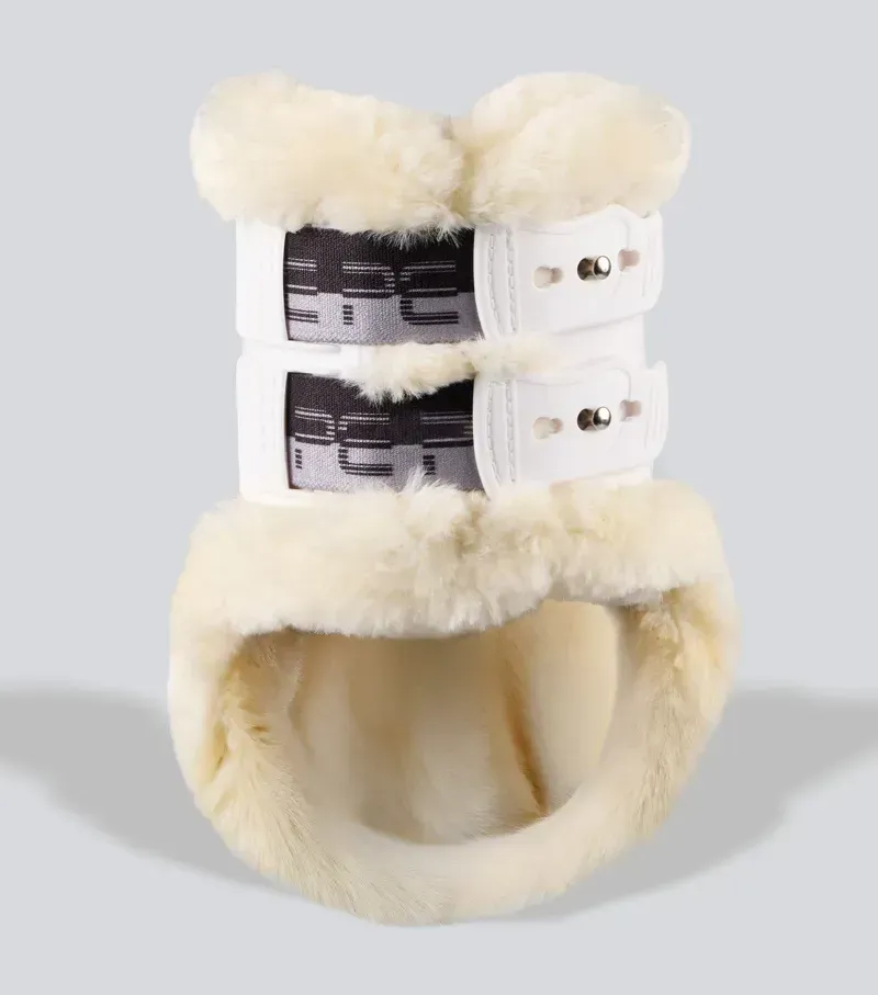 Premier Equine Carbon Pro Techno Wool Fetlock Boots in White-4