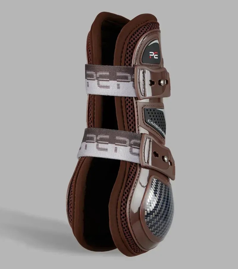 Premier Equine Small Carbon Pro Tendon Boots in Brown-3