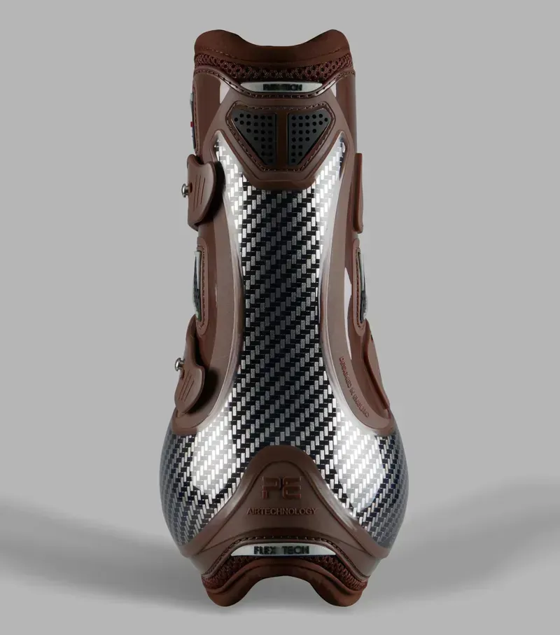 Premier Equine Small Carbon Pro Tendon Boots in Brown-2
