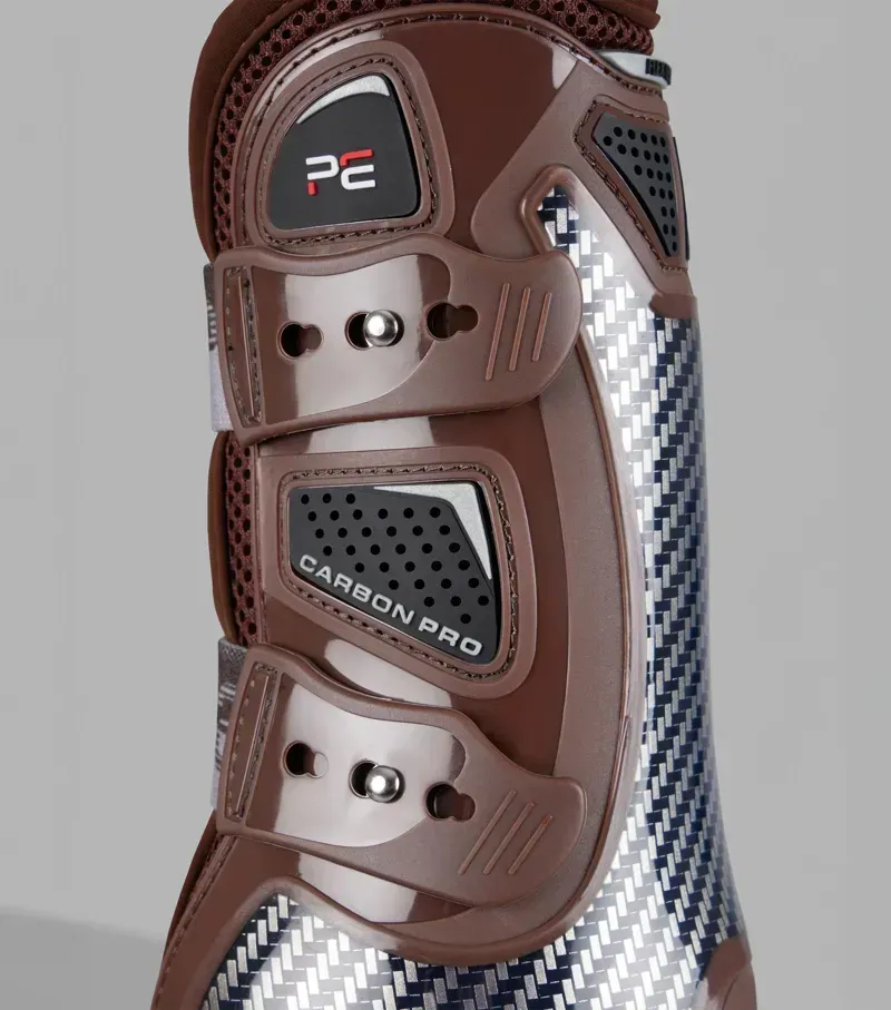 Premier Equine Small Carbon Pro Tendon Boots in Brown-4