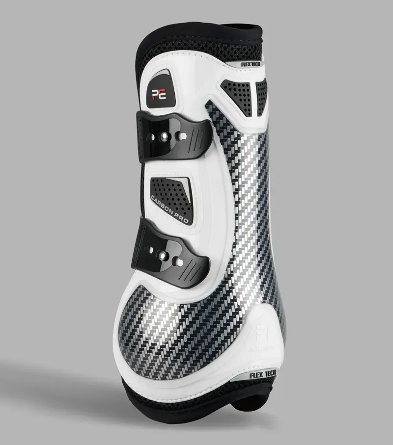 Premier Equine Small Carbon Pro Tendon Boots in White