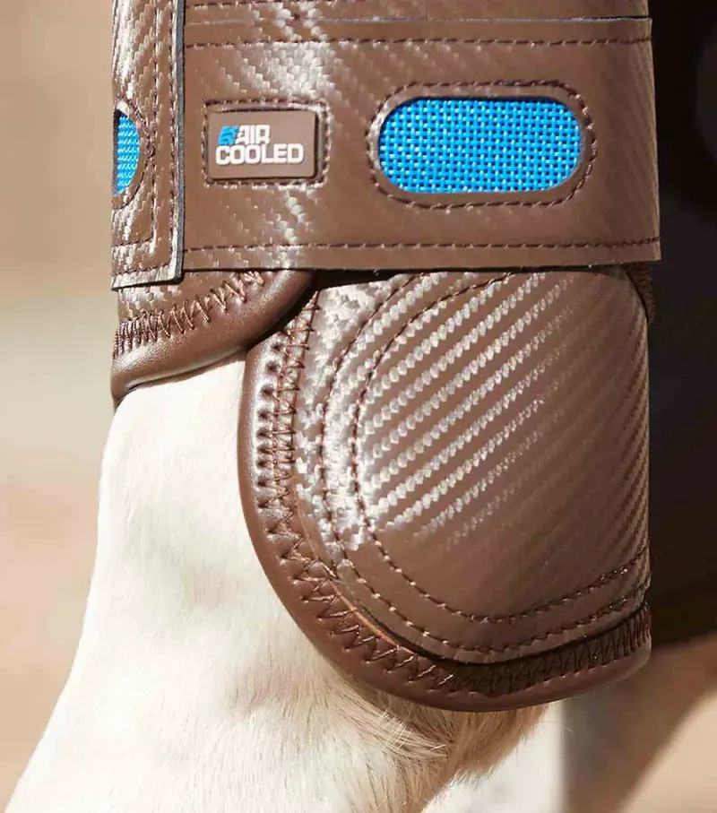 Premier Equine Carbon Tech Air Cooled Eventing Boots in Brown-4
