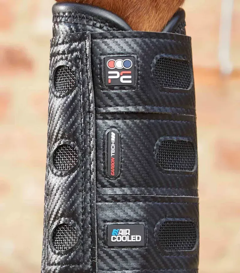 Premier Equine Carbon Tech Air Cooled Eventing Boots in Black-3