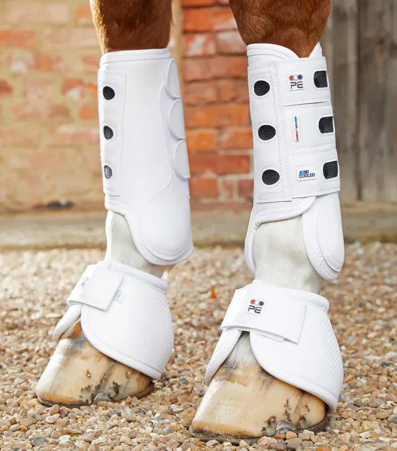 Premier Equine Carbon Tech Air Cooled Eventing Boots in White