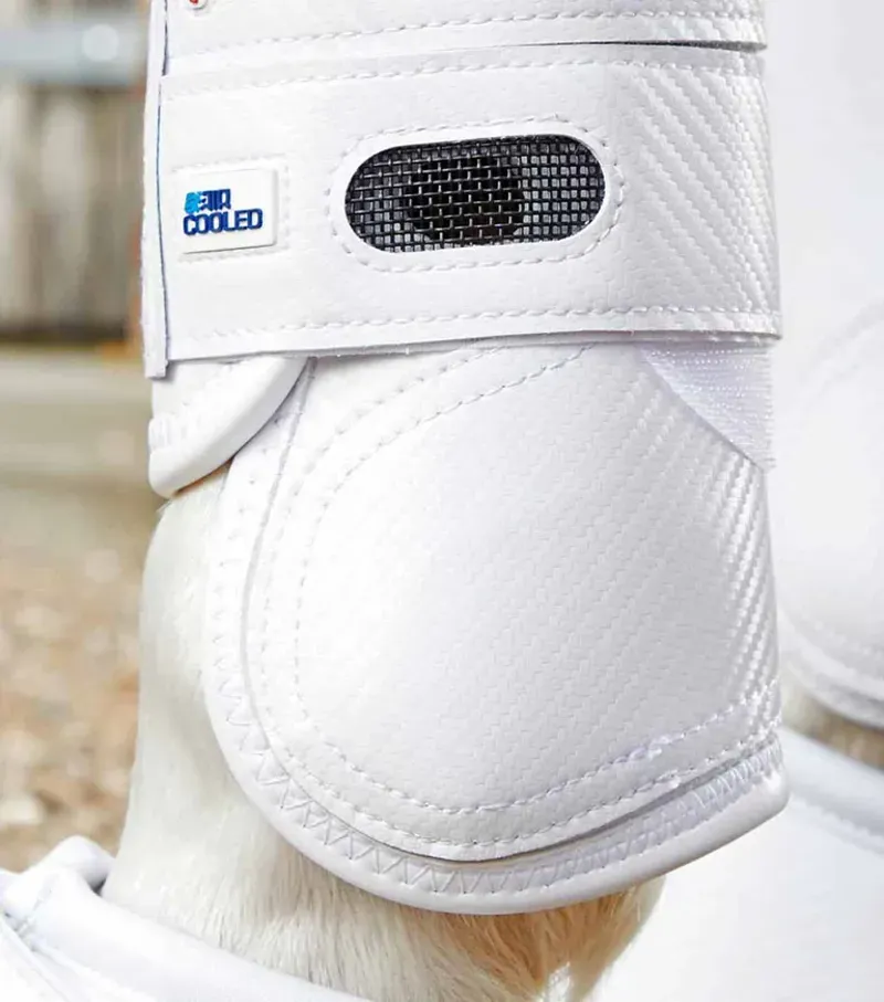 Premier Equine Carbon Tech Air Cooled Eventing Boots in White-4