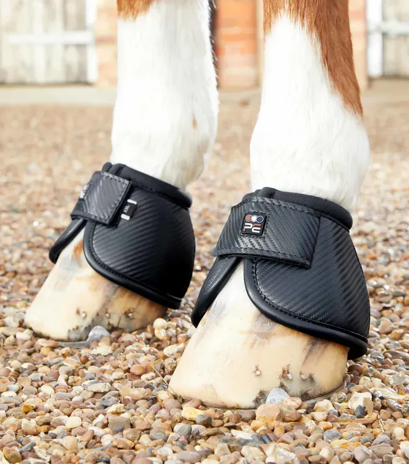 Premier Equine Carbon Tech Kevlar No-Turn Over Reach Boots in Black
