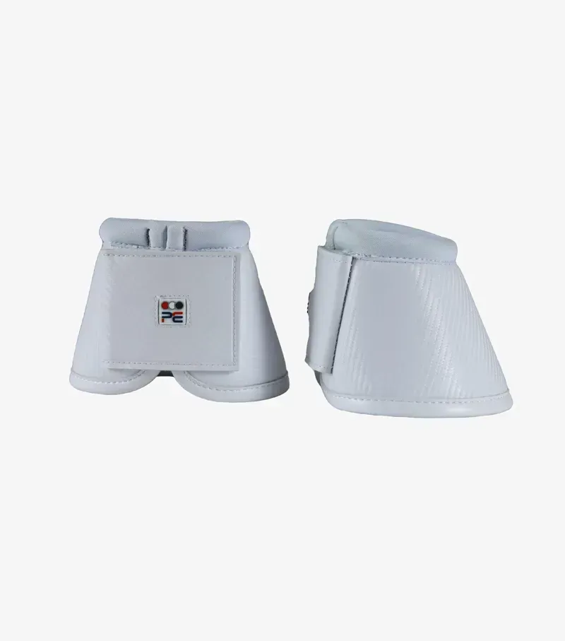 Premier Equine Carbon Wrap Over Reach Boots in White-4