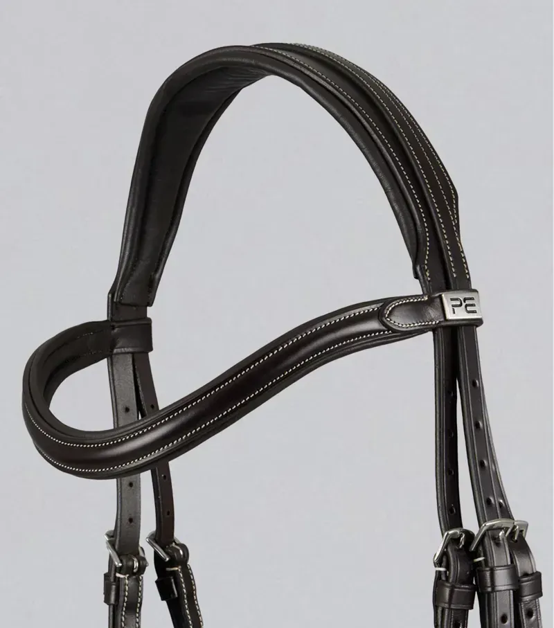 Premier Equine Cassano Snaffle Bridle in Brown-2