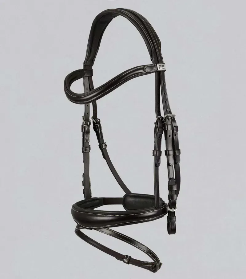 Premier Equine Cassano Snaffle Bridle in Brown-4