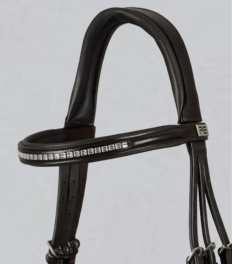 Premier Equine Castello Anatomical Bridle in Brown-2