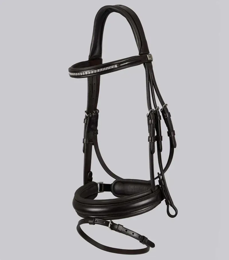 Premier Equine Castello Anatomical Bridle in Brown-4
