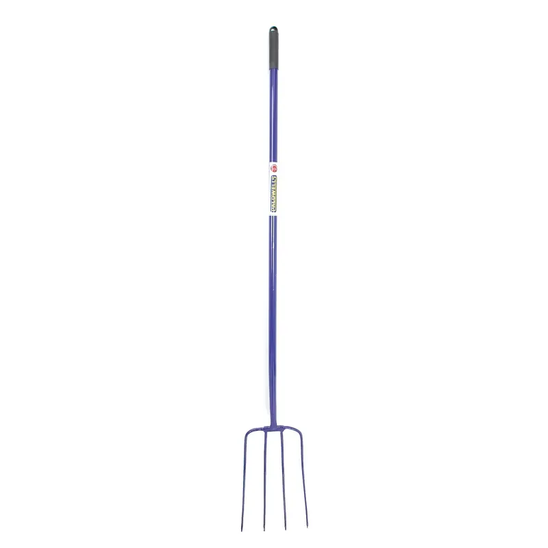 Caldwells 4 Prong Long Handle Tubular Muck Fork
