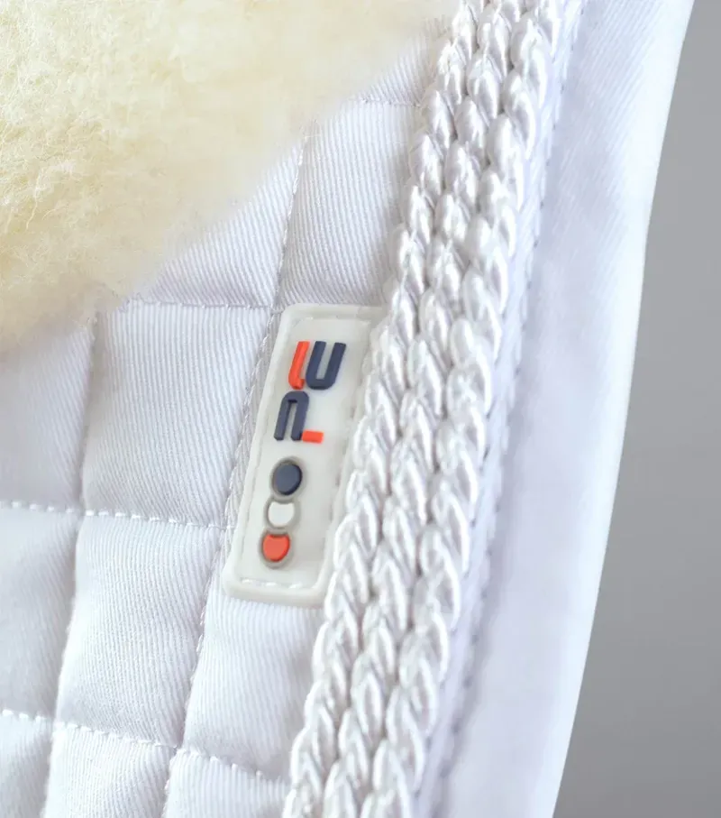 Premier Equine Close Contact Merino Wool European Dressage Square in White/Cream-3
