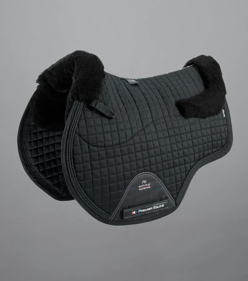 Premier Equine Close Contact Merino Wool European GP/Jump Square in Black