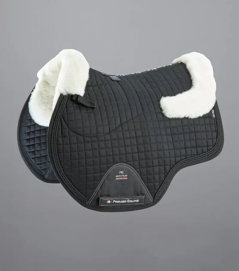 Premier Equine Close Contact Merino Wool European GP/Jump Square in Black