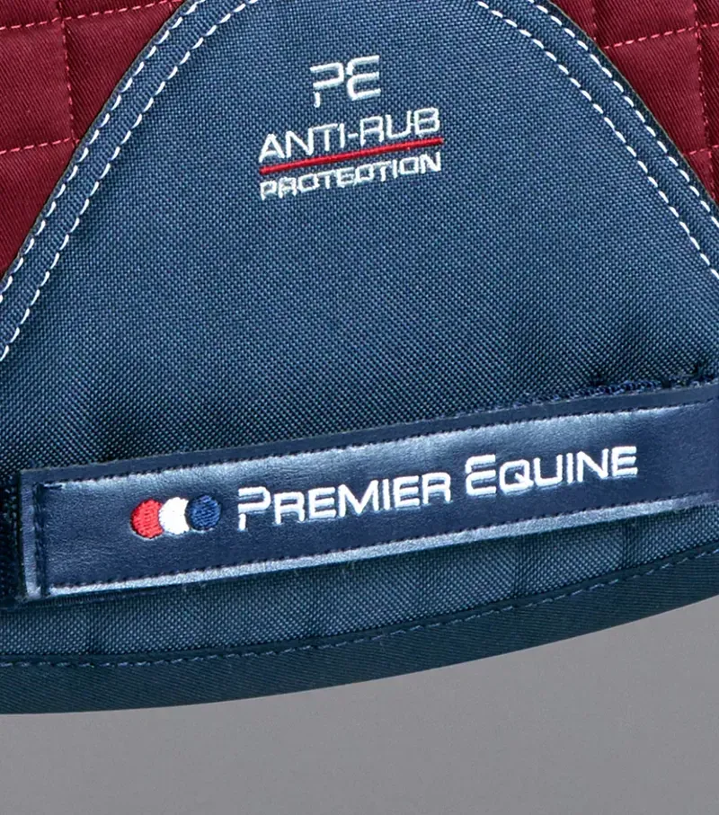 Premier Equine Close Contact Merino Wool European GP/Jump Square in Burgundy-4