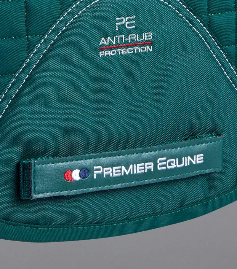 Premier Equine Close Contact Merino Wool European GP/Jump Square in Green/Green-4