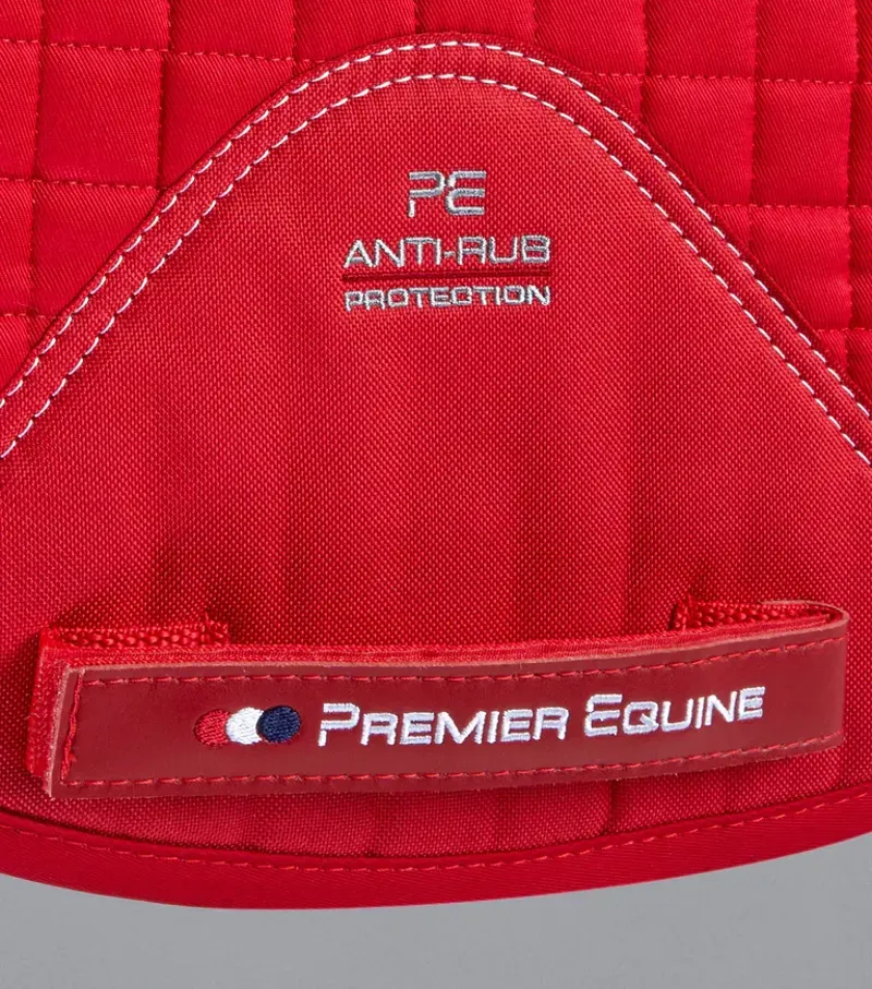 Premier Equine Merino Wool GP/Jump Numnah in Red/Navy Wool-4