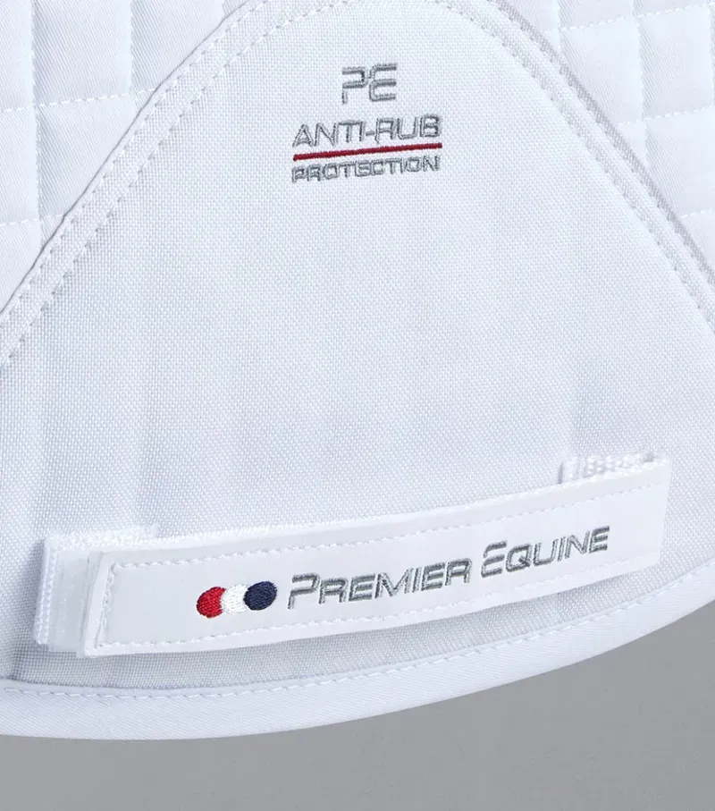 Premier Equine Close Contact Merino Wool European GP/Jump Square in White/Natural-4