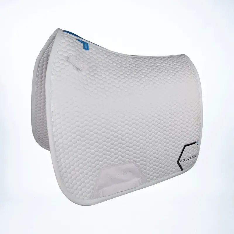 Coldstream Choicelee Dressage Saddle Pad in White/Blue