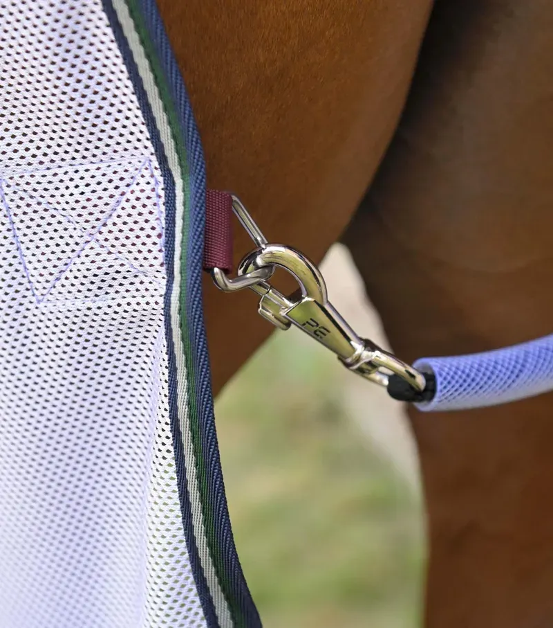 Premier Equine Int. Combo Bug Buster Fly Rug With Belly Flap 6'3 in Lavender-4