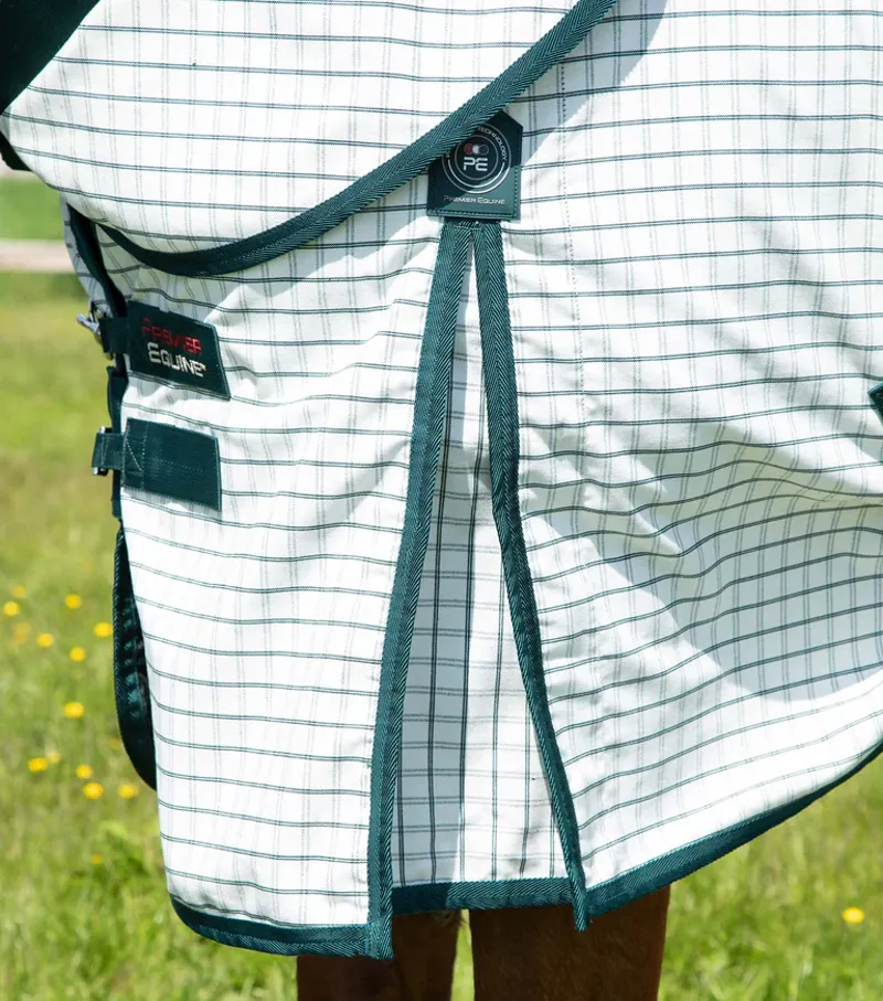 Premier Equine Combo Cotton Sheet Green Check-3