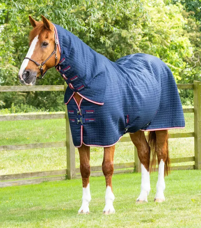 Premier Equine Combo Dry-Tech Horse Cooler Rug in Navy