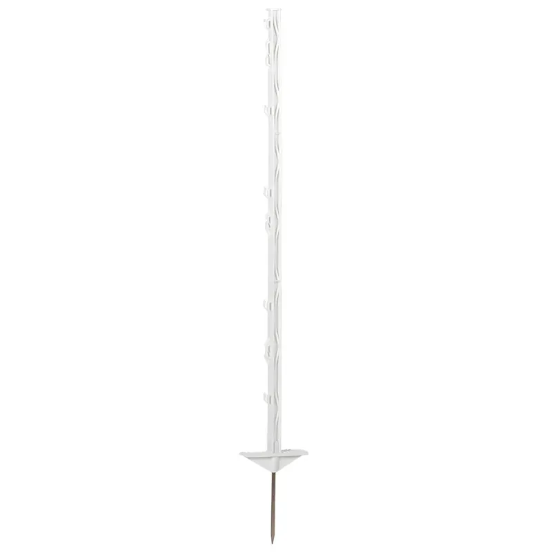Corral 105cm Plastic Posts w/Steel Point and Double Step-In in White