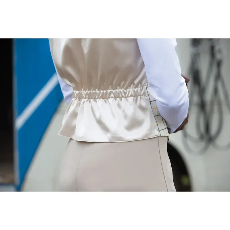 Equetech Classic Tattersall Check Waistcoat in Gold-3