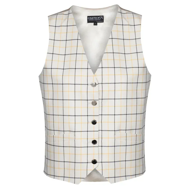 Equetech Classic Tattersall Check Waistcoat in Gold