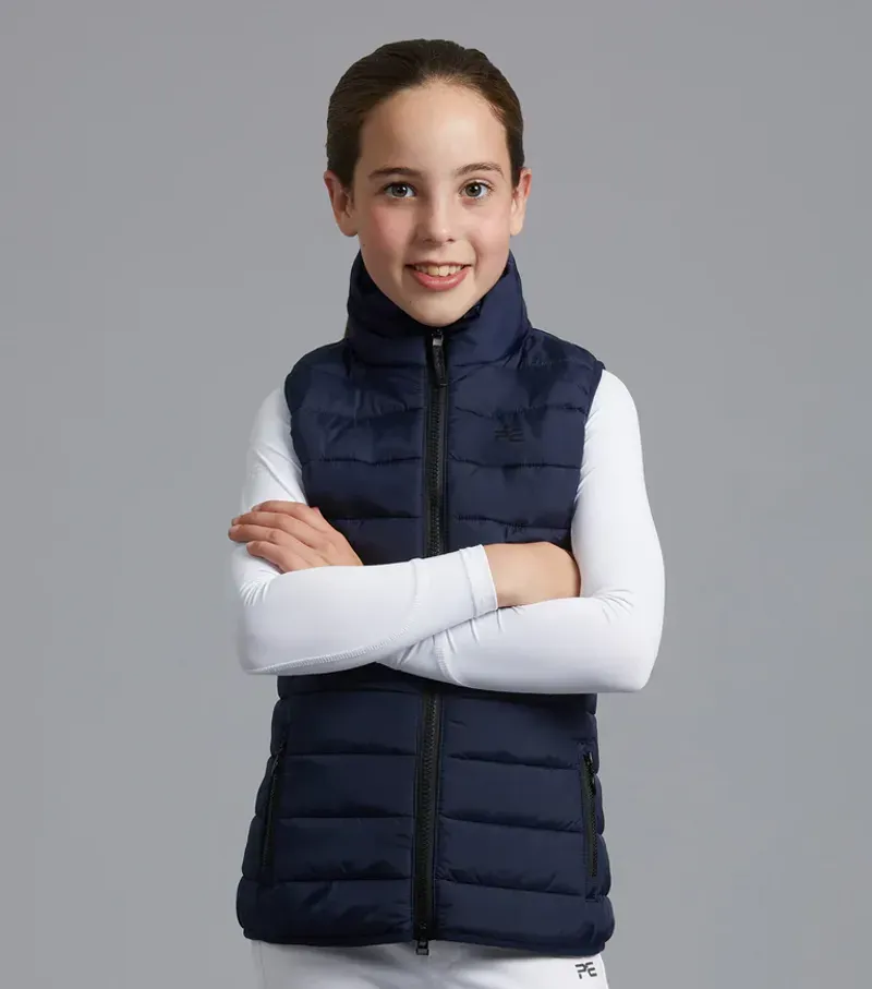 Premier Equine Junior Dante Gilet in Navy