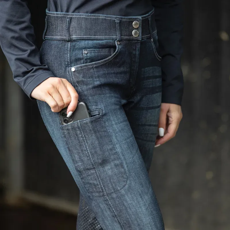 Equetech Ultimo Denim Grip Breeches in Navy