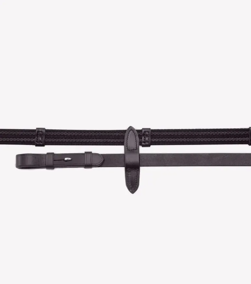 Premier Equine 3/4 Domenico Web and Rubber Grip Reins in Brown