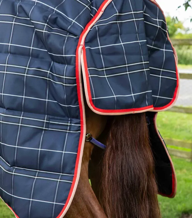 Premier Equine Int. Domus 200g Combo Stable Rug 5'0 in Navy Check-4