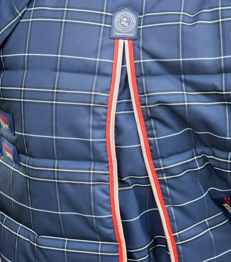 Premier Equine 400g Domus Combo Stable Rug in Navy Check-3