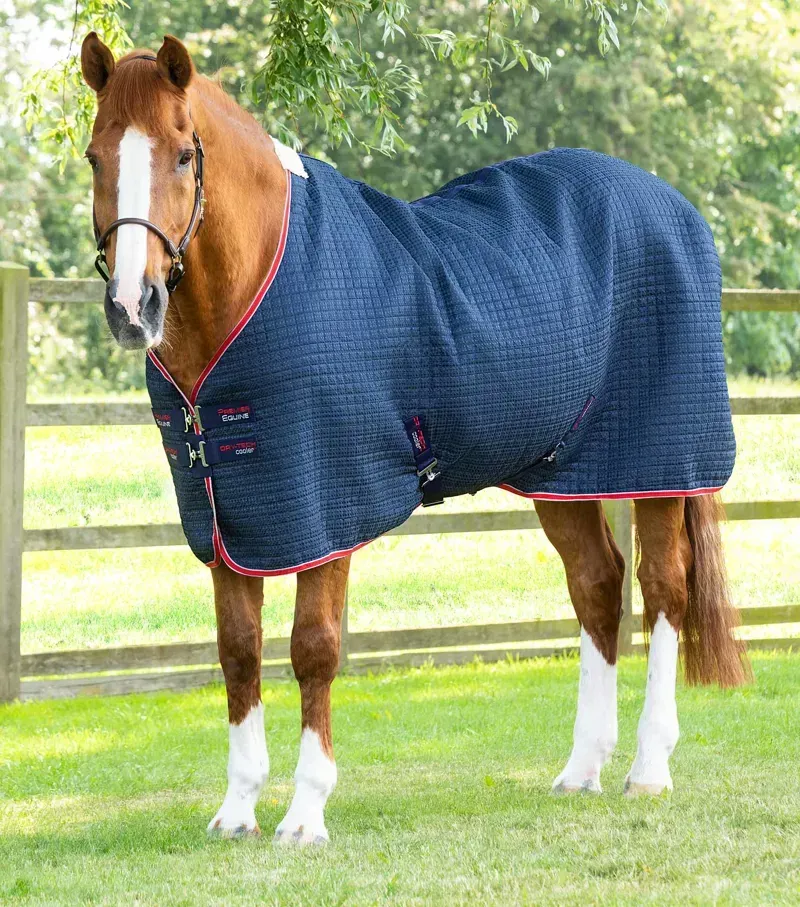 Premier Equine Dry-Tech Horse Cooler Rug in Navy