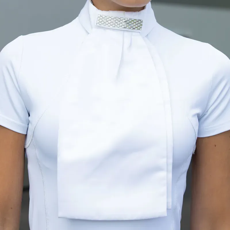 Equetech 3 in 1 Deluxe Ready-tied Stock in White-2