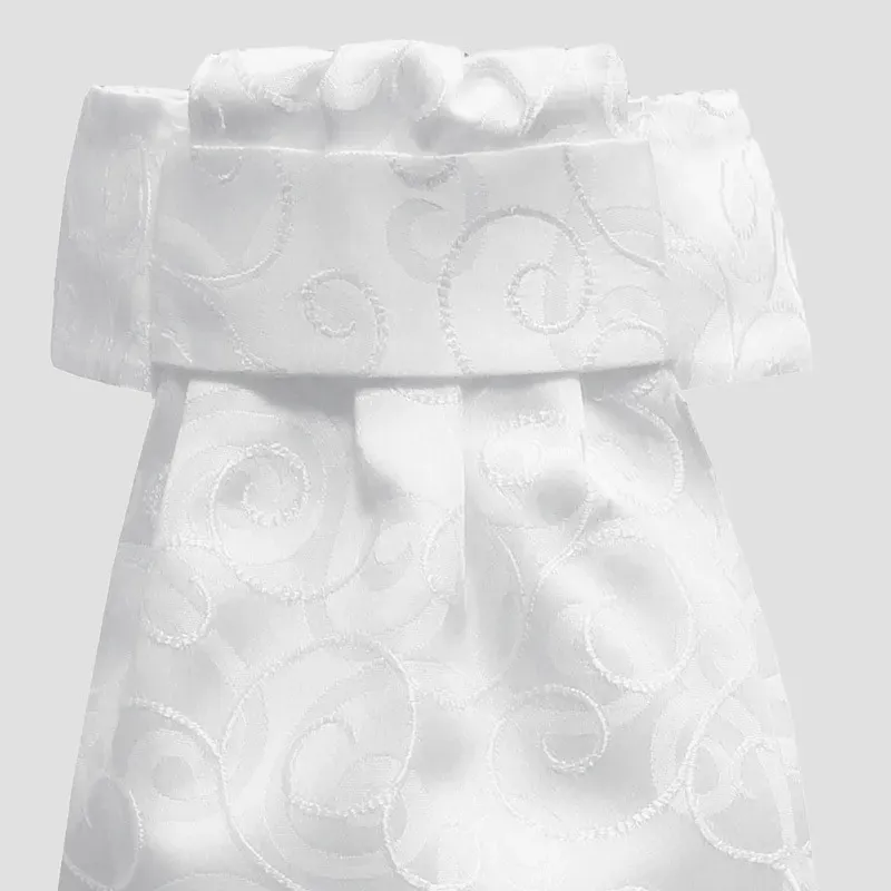 Equetech Barcelona Swirl Deluxe Ready-Tied Stocks in White