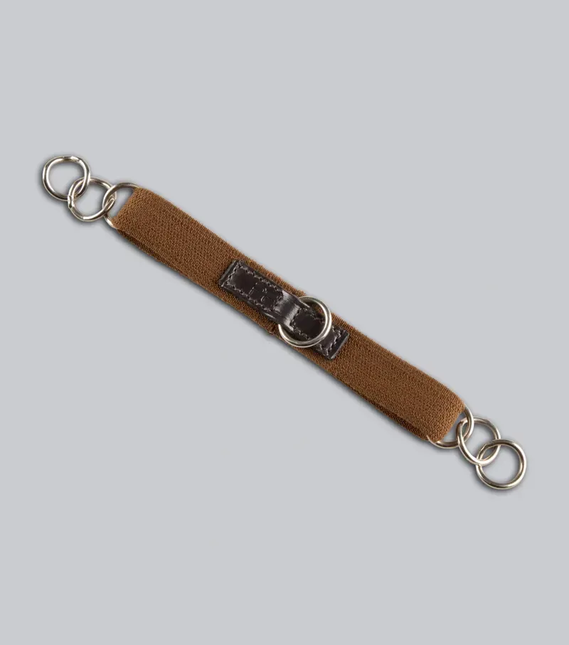 Premier Equine Int. Elastic Curb Strap 3/4 inch Cob in Dark Havana