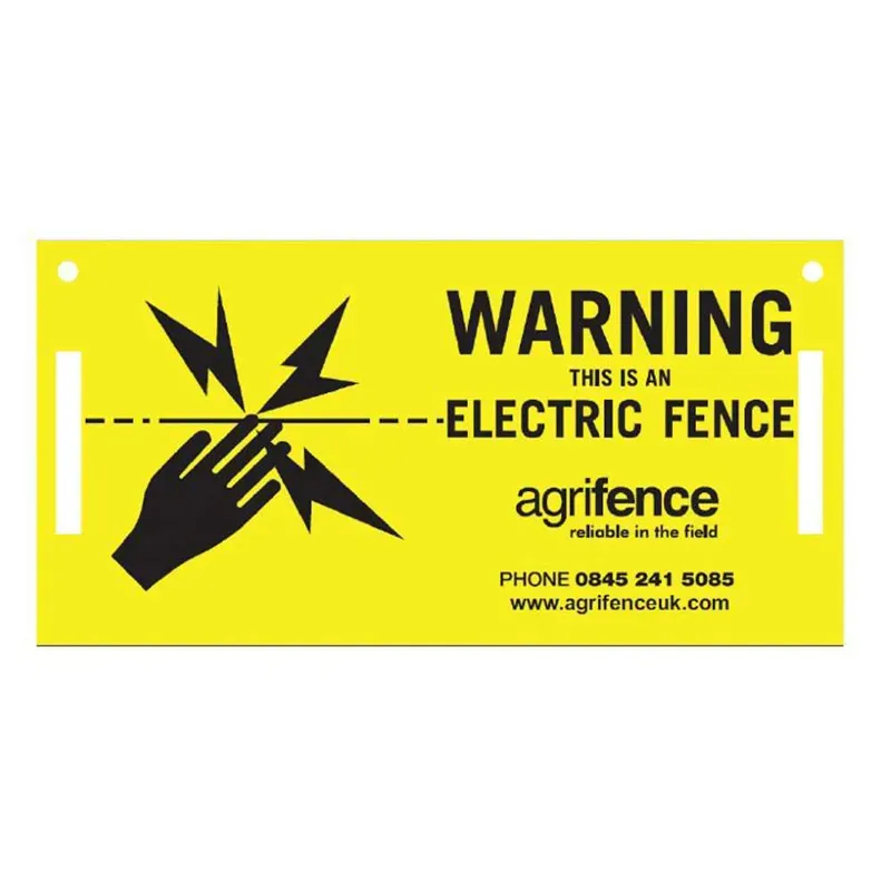Agrifence H4873 Pack of 5 Warning Signs in Yellow