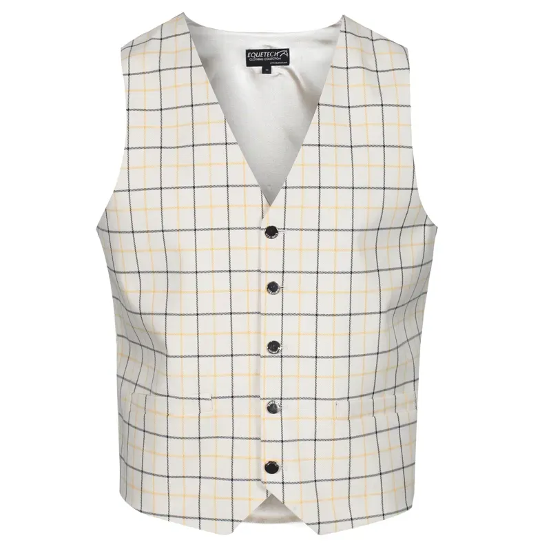 Equetech Classic Tattersall Check Waistcoat in Yellow/Black