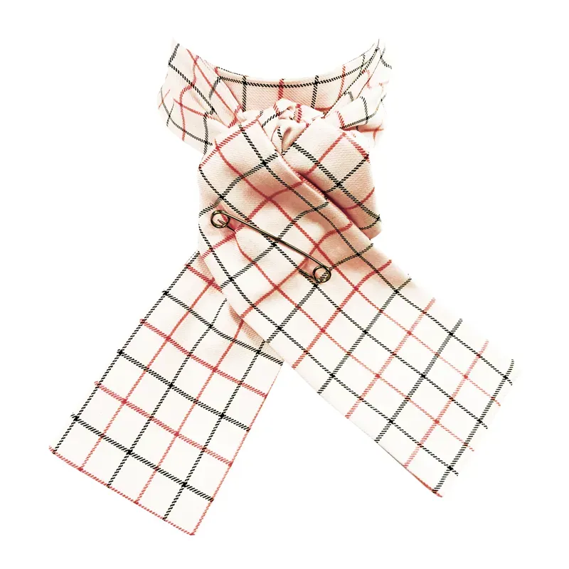 Equetech Tattersall Checked Stock in Red/Black Check