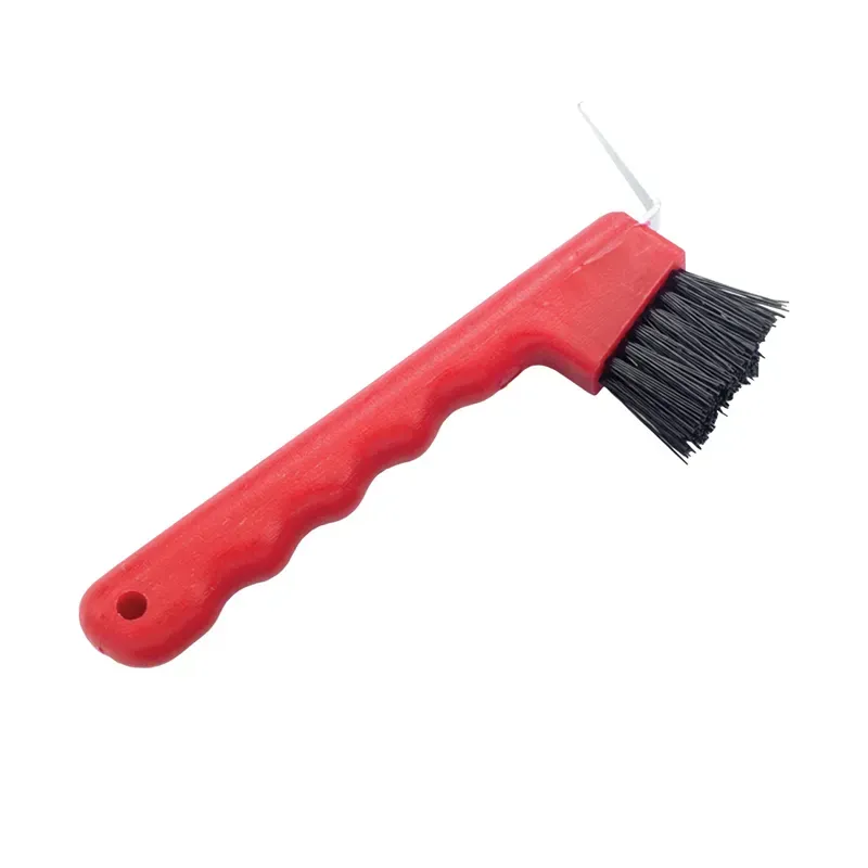 Lincoln Horse Care Accessories Hoof Pick w/Brush in Red