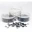 Lincoln Plaiting Bands in Half Open Container in Black
