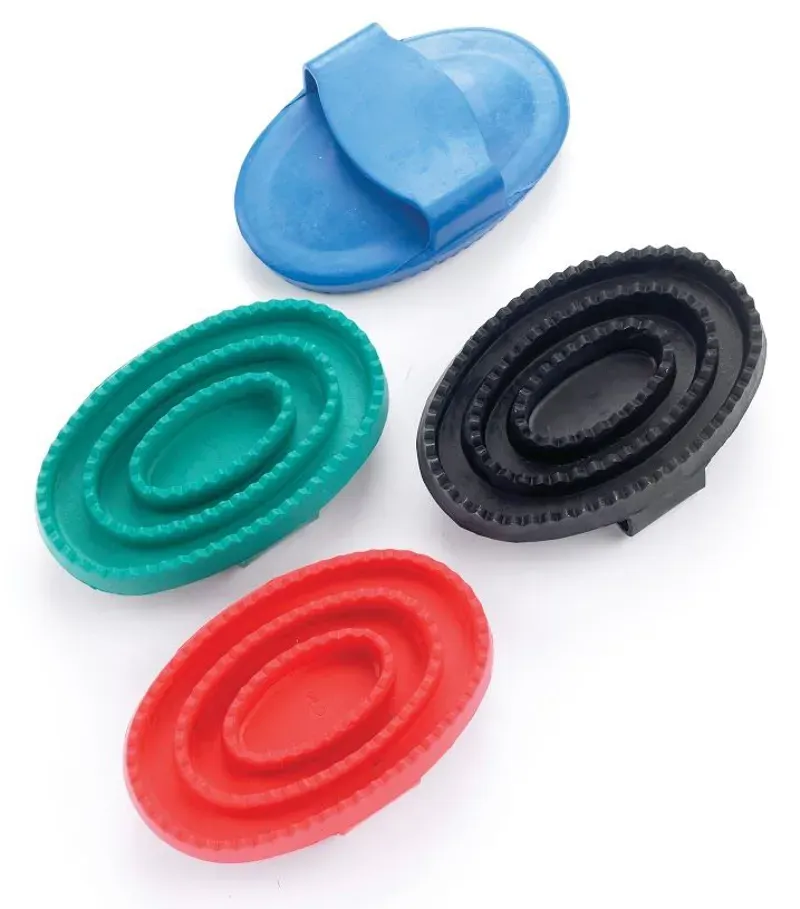Lincoln Horse Care Accessories Large Rubber Curry Comb in Blue