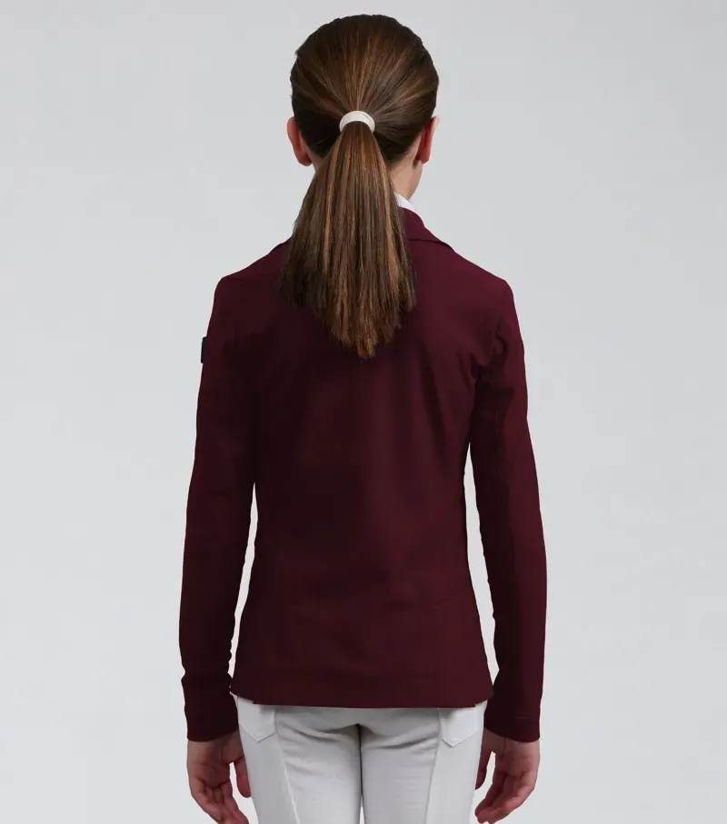 Premier Equine Int. Girls 5-6 Years Evinco Competition Jacket in Wine-3