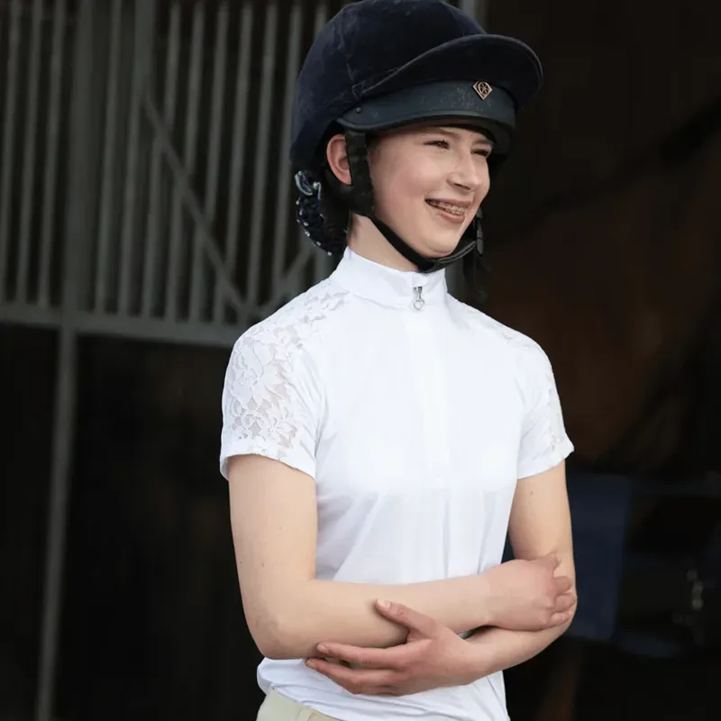 Equetech Junior Mia Competition Shirt in White-1