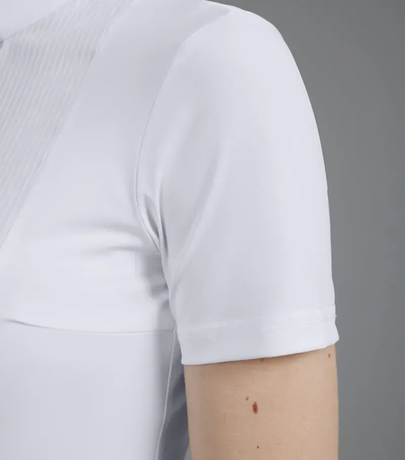 Premier Equine Ladies Famosa Short Sleeve Competition Shirt in White-4