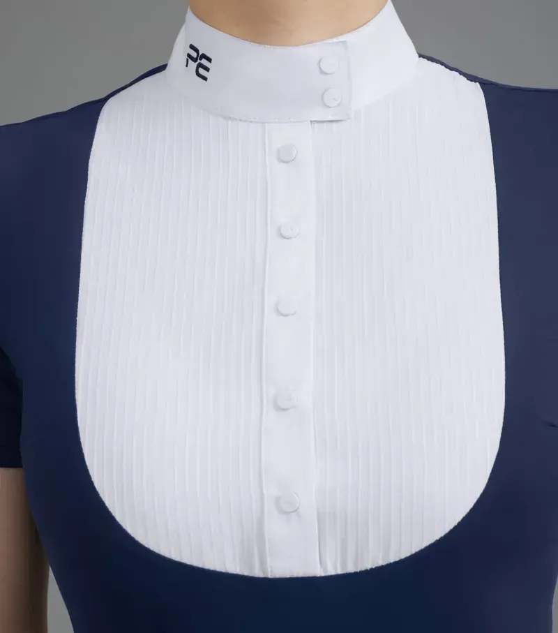 Premier Equine Ladies Famosa Short Sleeve Competition Shirt in Navy-3
