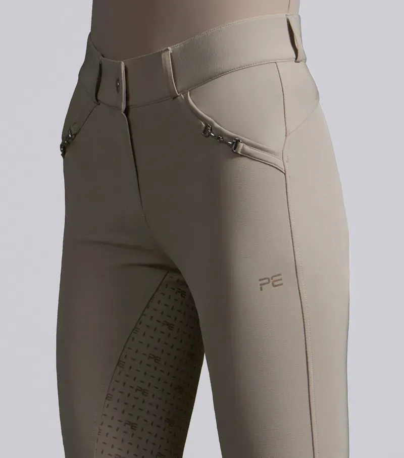 Premier Equine Int. Women's Size 22 Filetto Gel Full Seat Riding Breeches in Beige-2